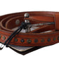 Elegant Leather Waist Belt in Brown