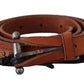 Elegant Leather Waist Belt in Brown