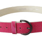 Elegant Pink Leather Fashion Belt