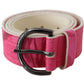 Elegant Pink Leather Fashion Belt