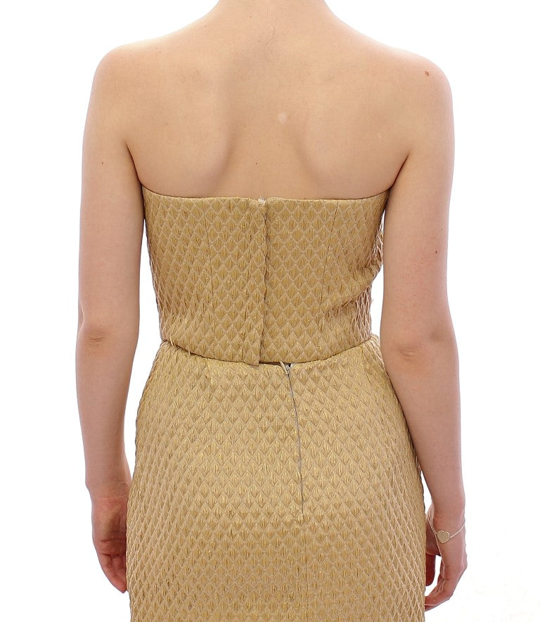 Exklusives Off-Shoulder-Top aus Seidenmischung in Beige