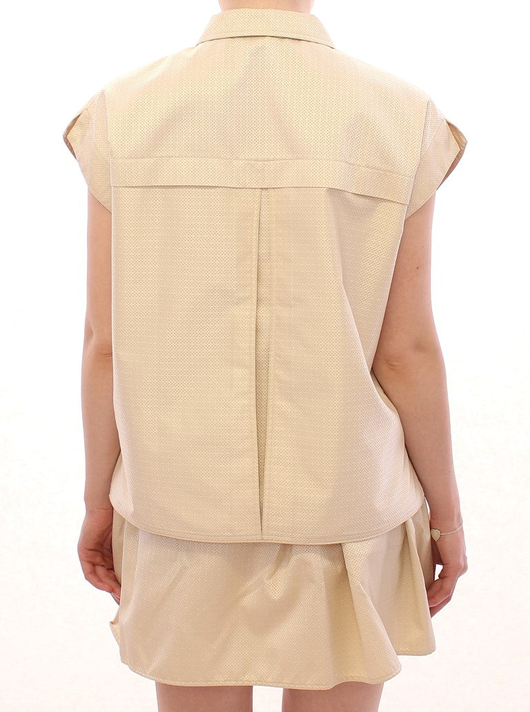 Elegantes beiges Blusen-Tanktop