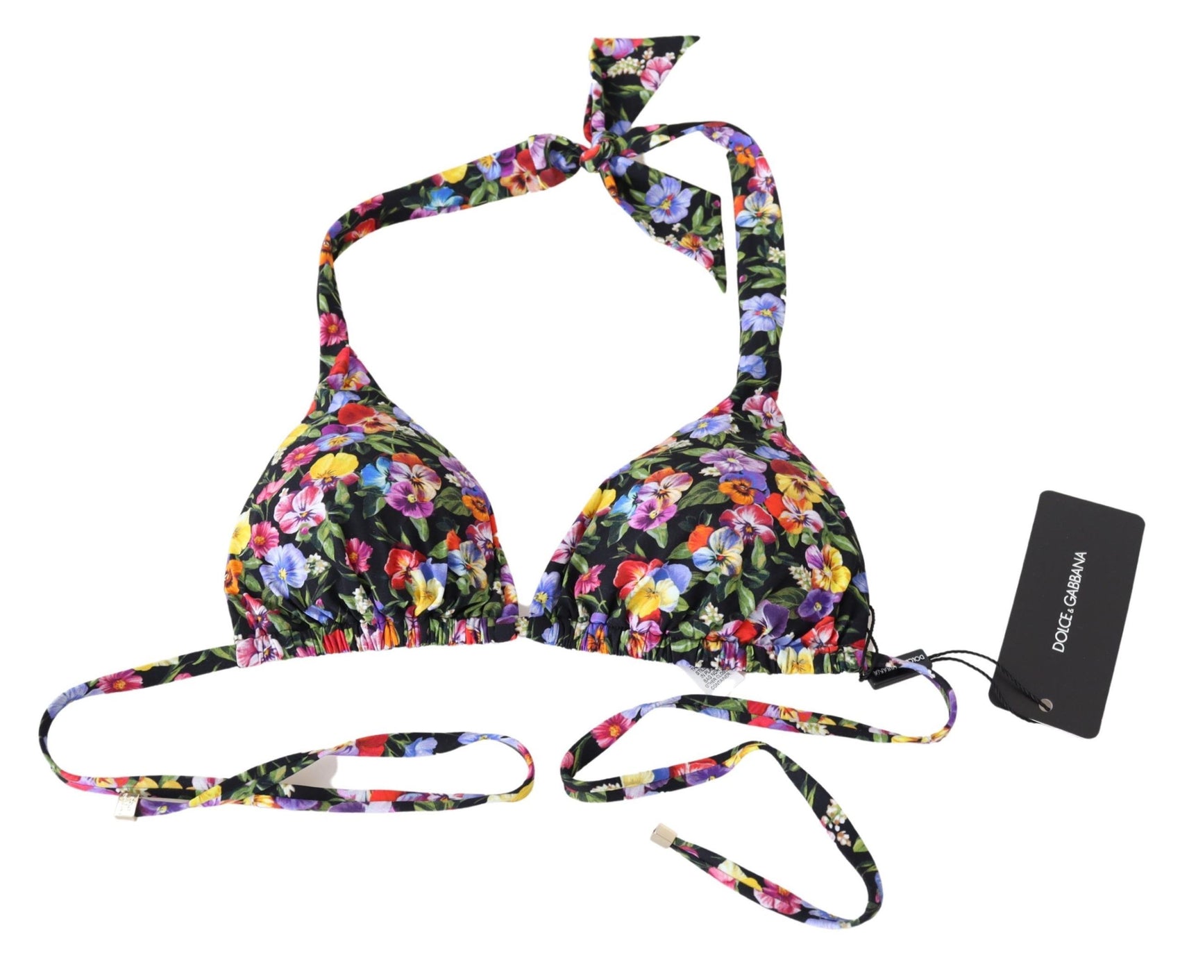 Top bikini con stampa floreale chic