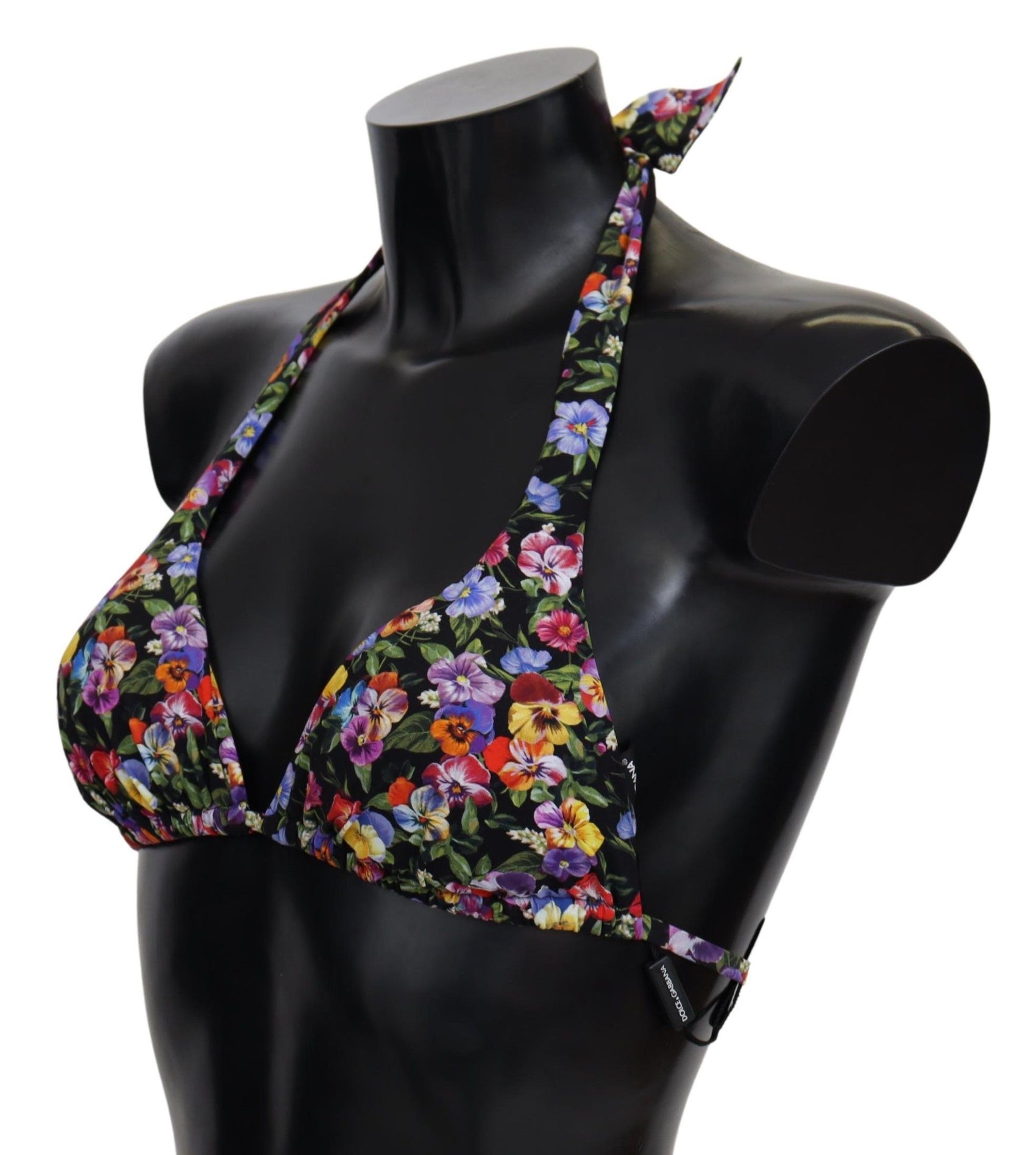 Top bikini con stampa floreale chic
