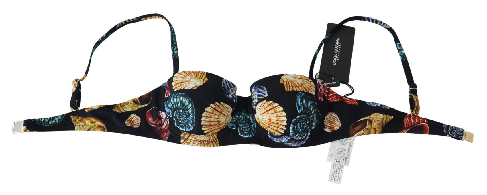 Reggiseno bikini chic con stampa a conchiglia