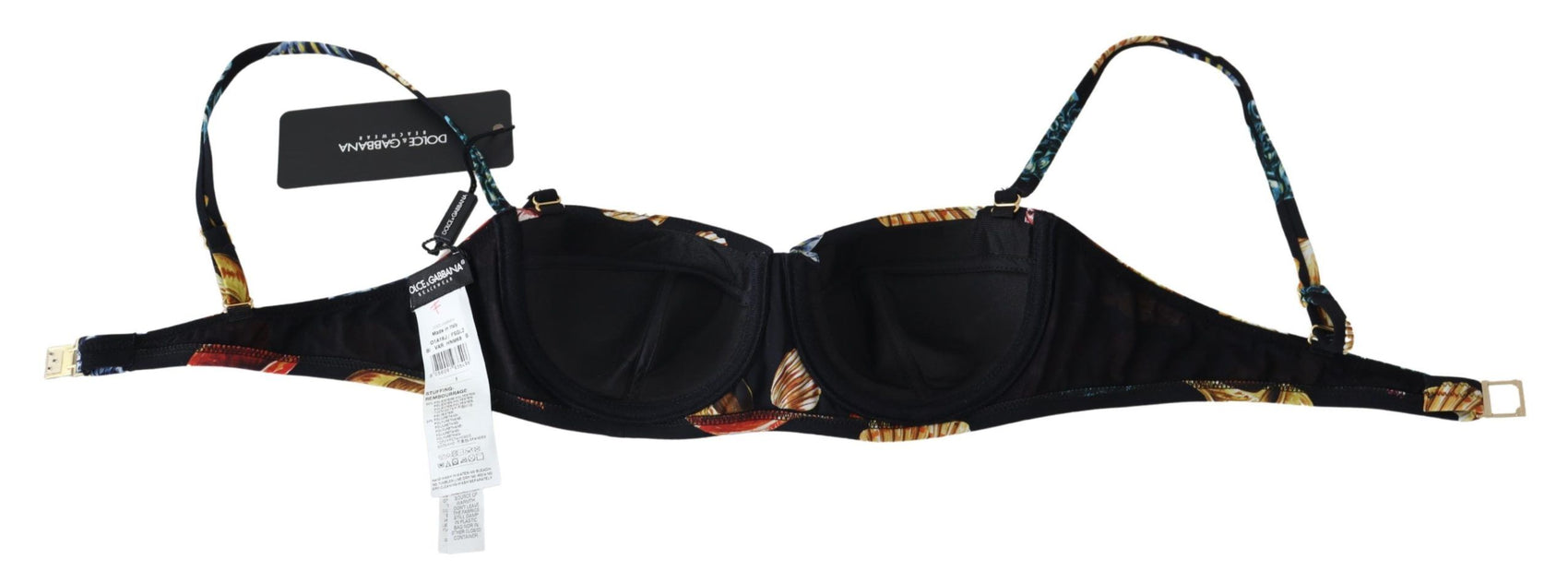Reggiseno bikini chic con stampa a conchiglia