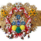 Gold-Tone Floral Crystal Waist Belt