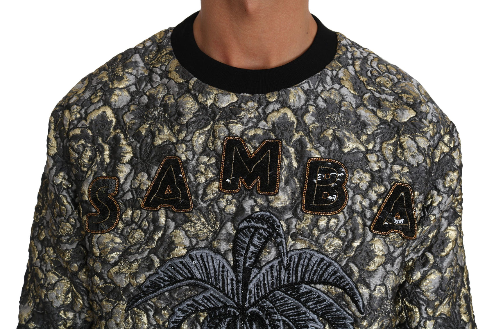 Samba Jacquard Palm Rundhalspullover