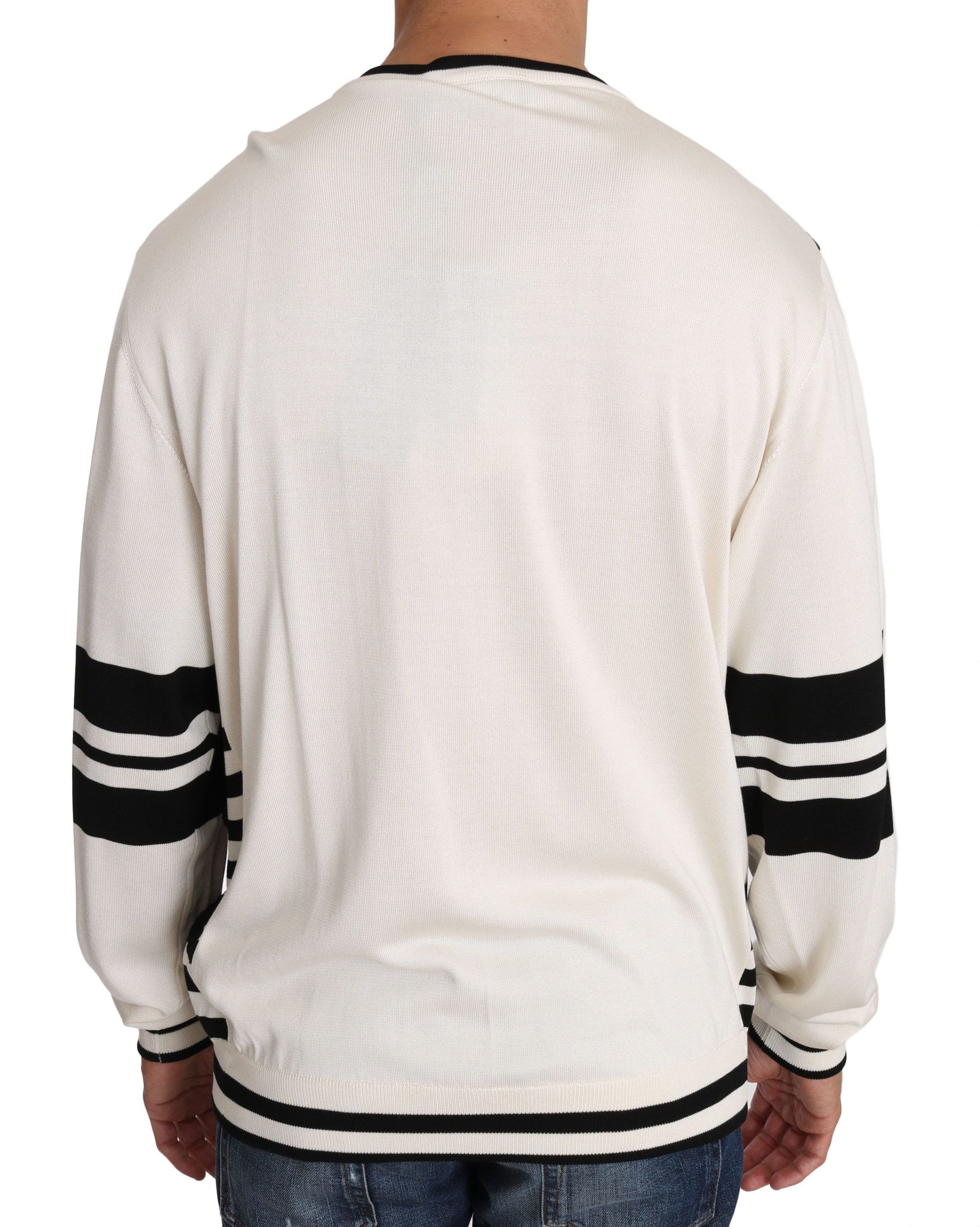 New York Jazz Pailletten-Seidenpullover