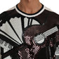 New York Jazz Pailletten-Seidenpullover
