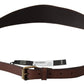 Elegant Rustic Gold-Tone Leather Belt