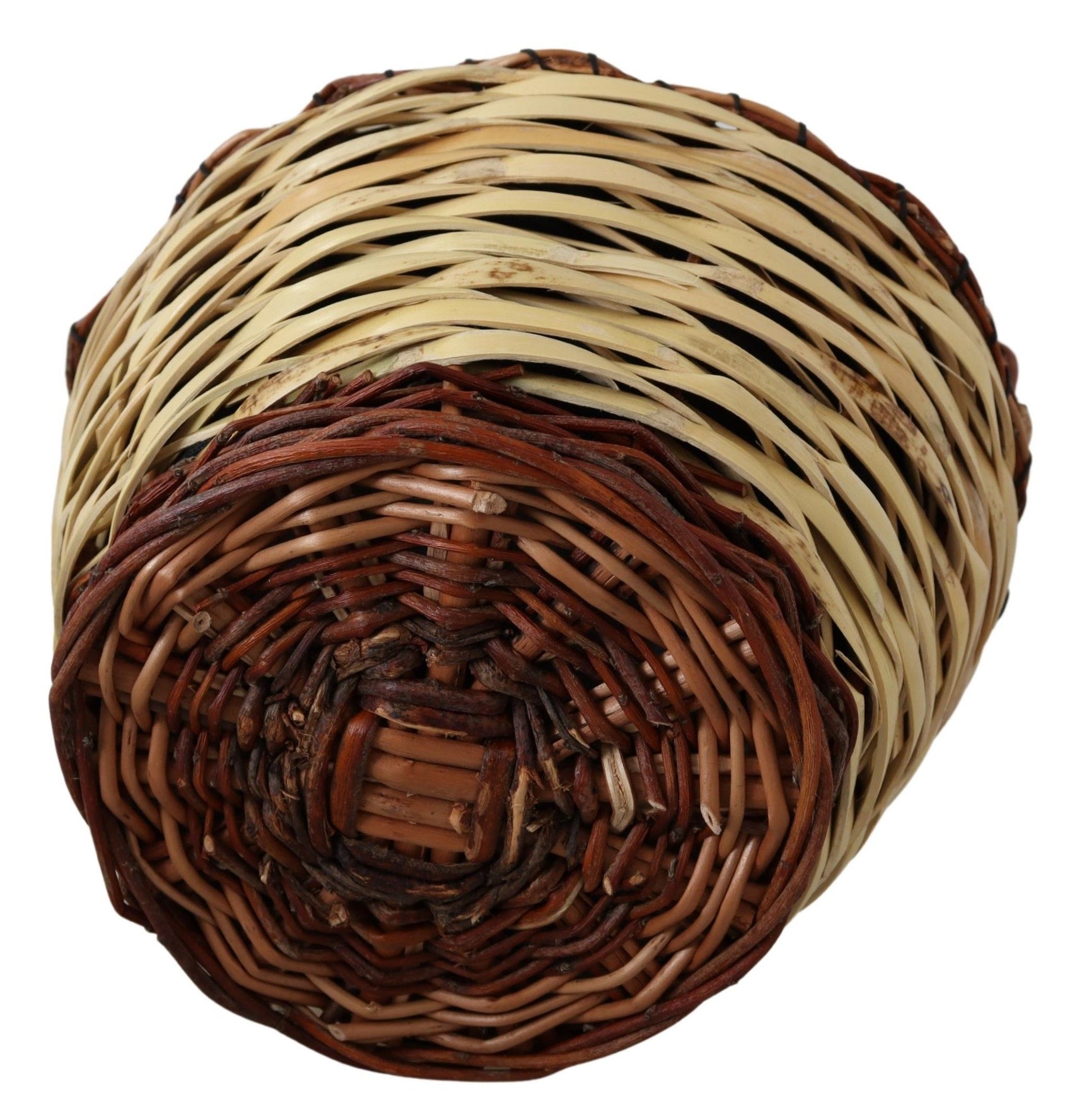 Schicke beige Weidenkorb-Tragetasche