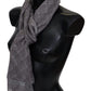 Elegant Wool Silk Blend Plaid Scarf