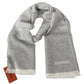 Elegant Beige Wool Scarf with Embroidery Detail