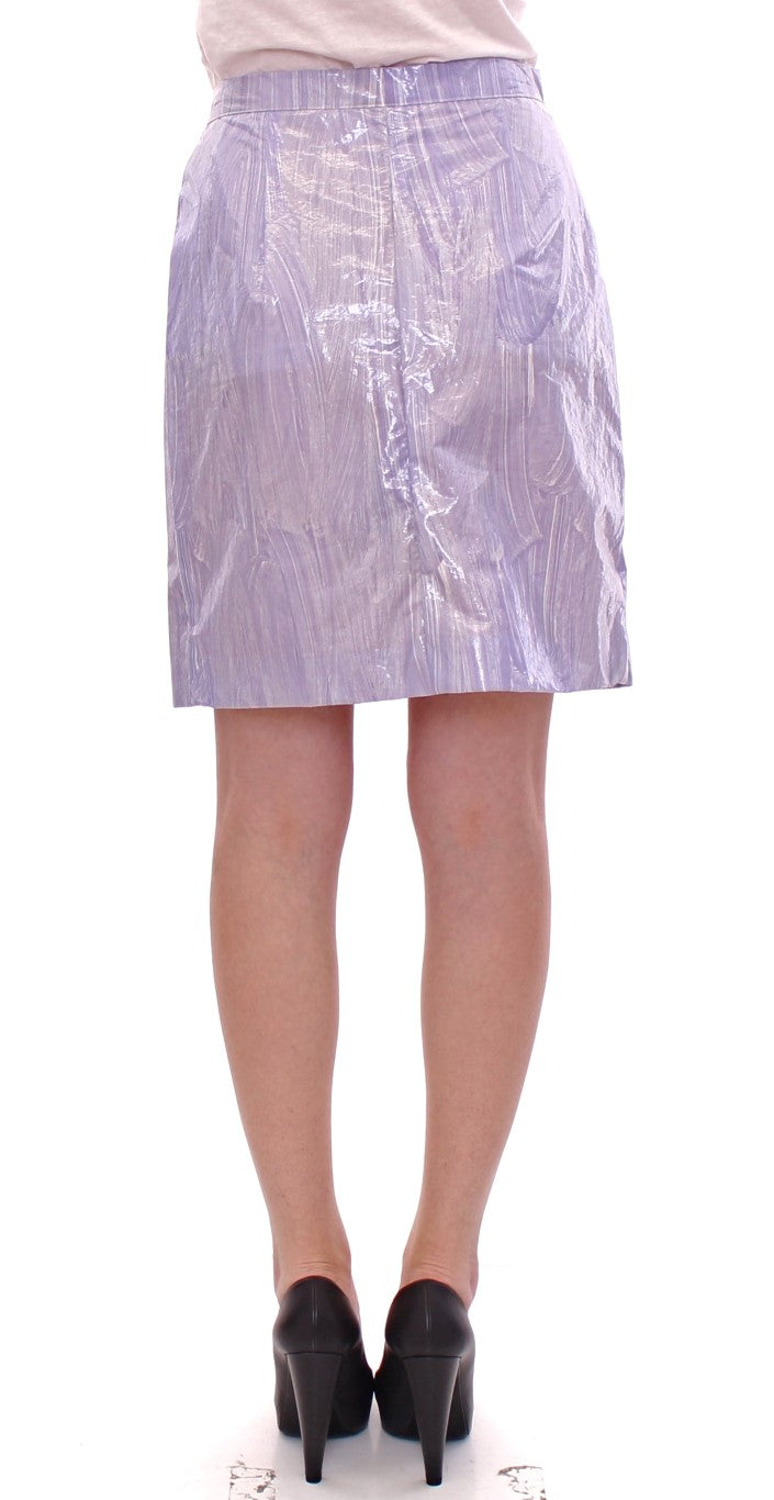 Eleganter lila Viskoserock – Wickelverschluss
