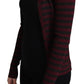 Eleganter gestreifter Viskose-Cardigan