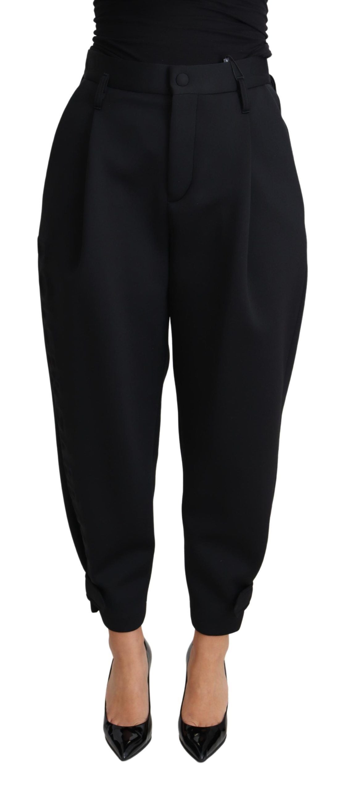 Pantaloni eleganti a vita alta cropped
