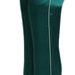 Pantaloni da pigiama in seta squisiti in verde lussureggiante