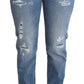 Schicke High-Waist-Tattered-Skinny-Jeans