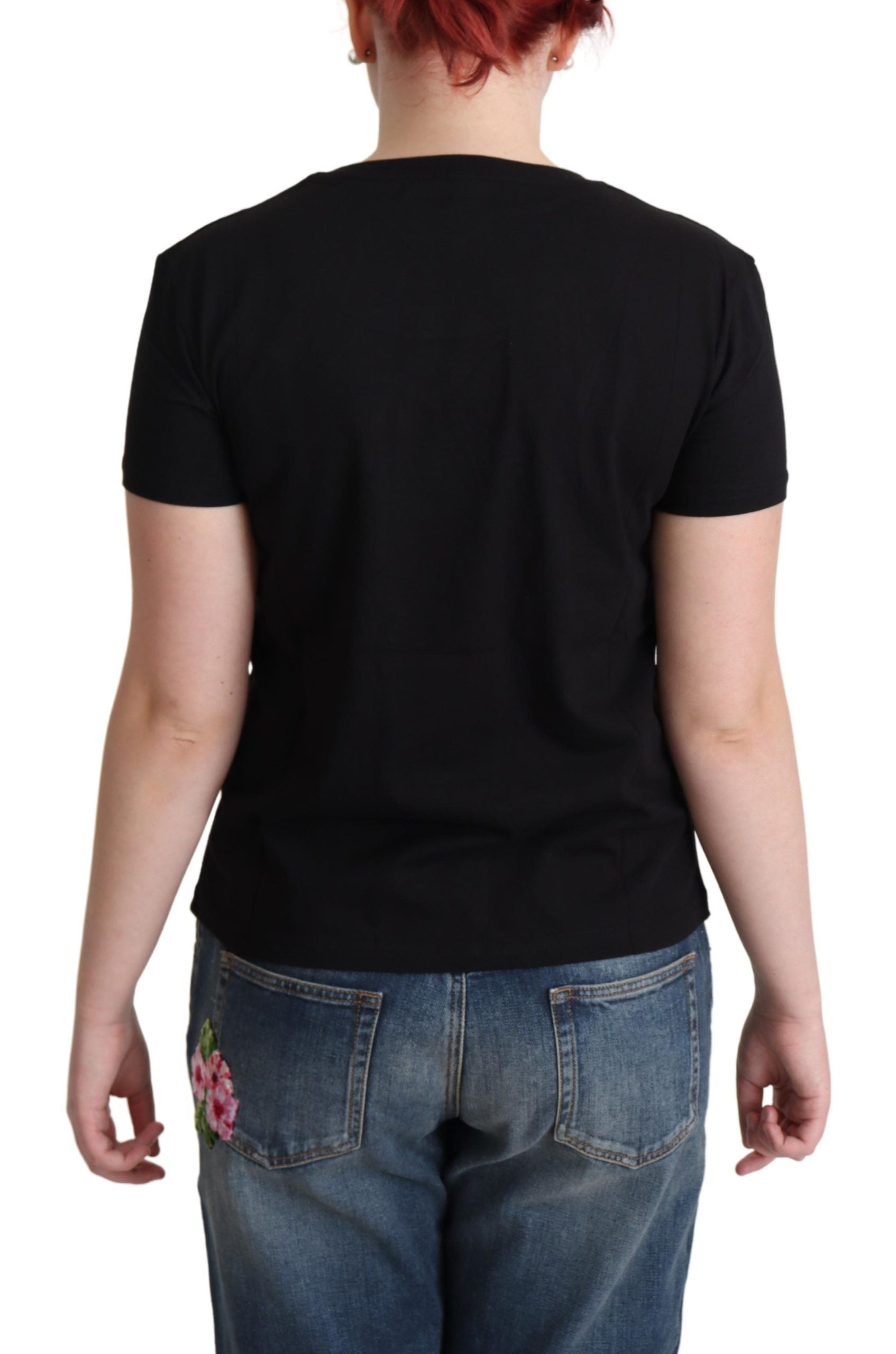 T-shirt in cotone Moschino chic con stampa Milano