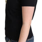 Chic Black Cotton Round Neck Tee