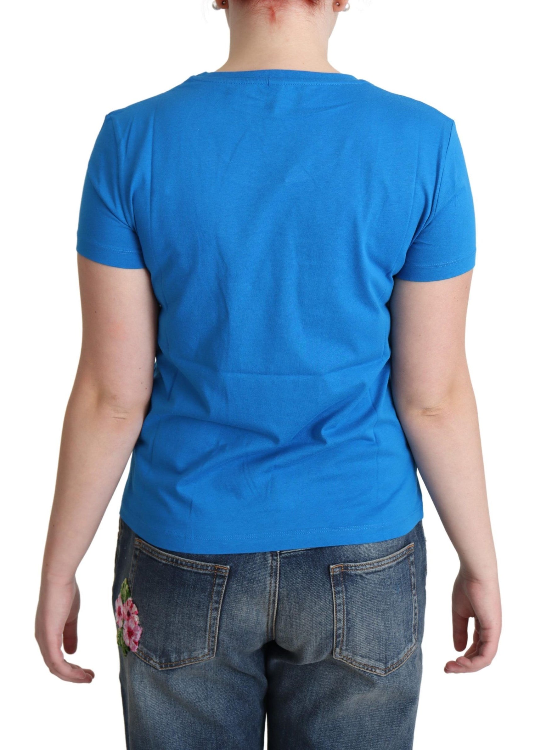 Schickes Moschino-Baumwoll-T-Shirt mit einzigartigem Aufdruck