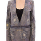 Chic Silk Floral One-Button Blazer