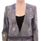 Chic Silk Floral One-Button Blazer