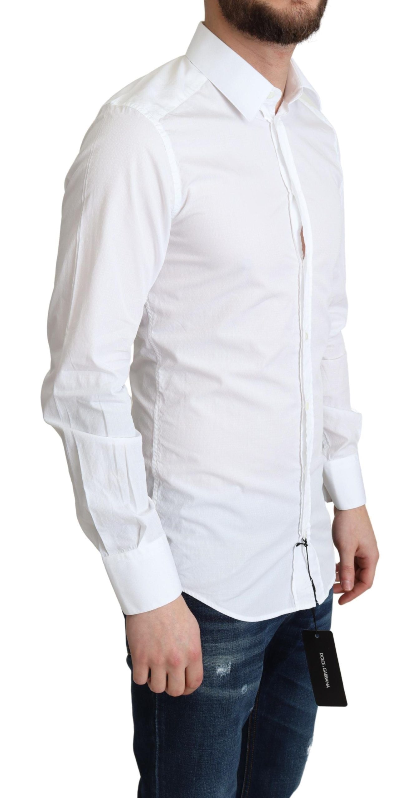 Elegante camicia in cotone bianco