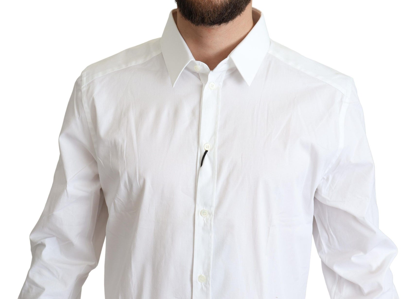 Elegante camicia in cotone elasticizzato bianco