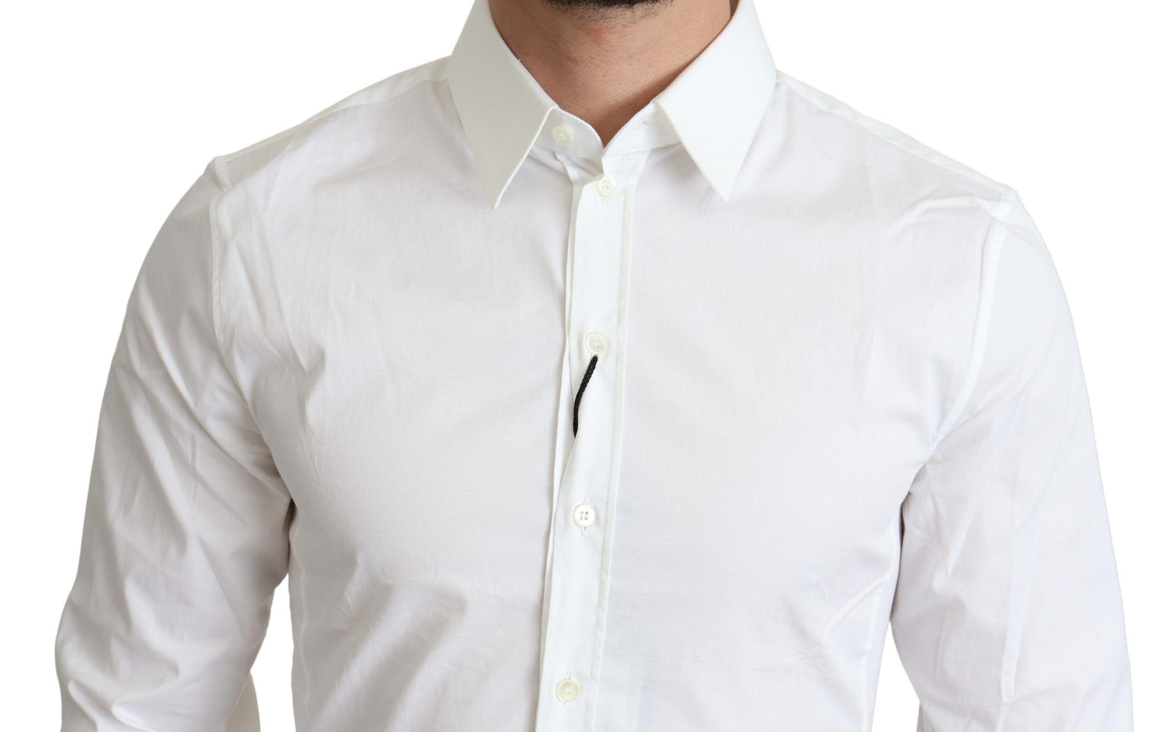 Elegante camicia in cotone elasticizzato bianco