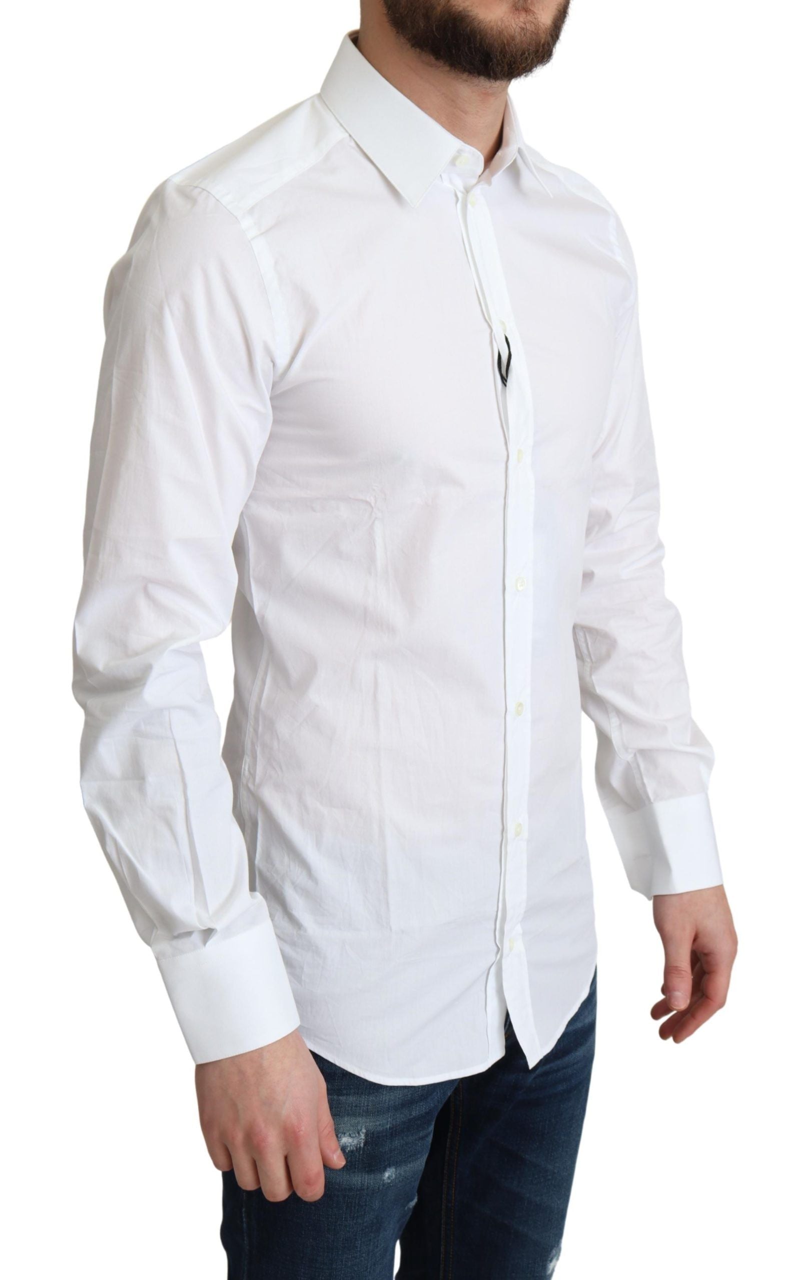 Elegante camicia in cotone bianco