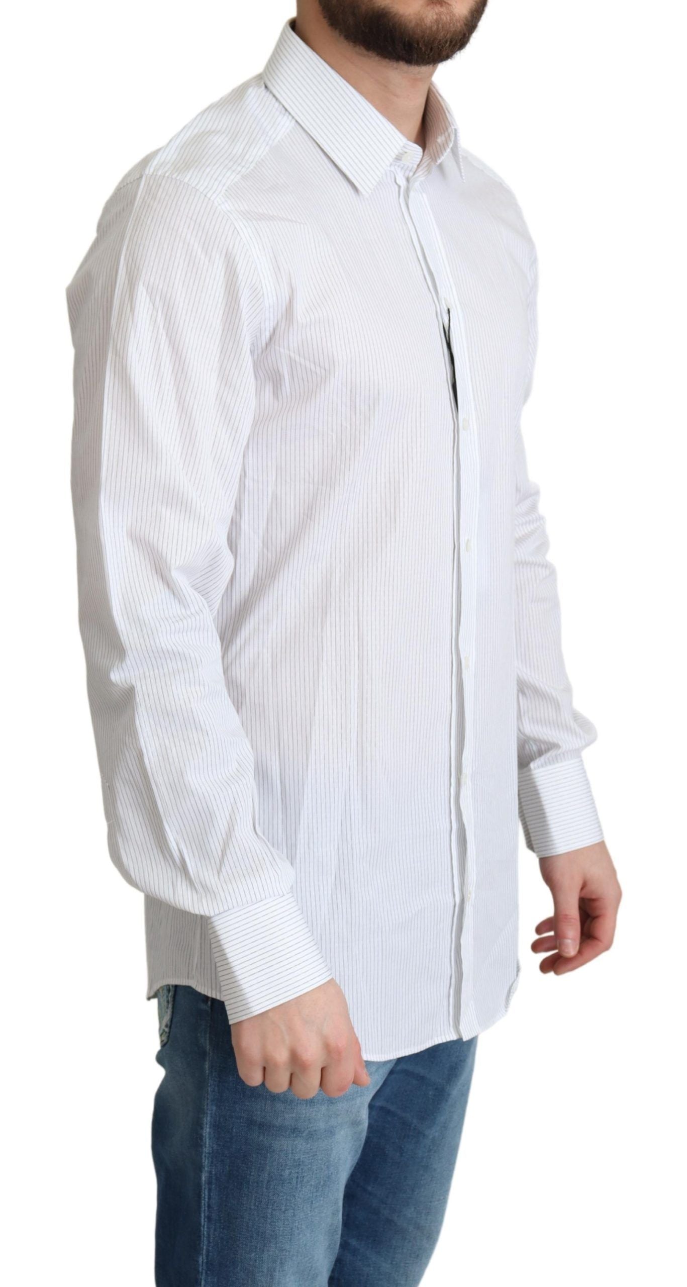 Elegante camicia a righe dorate