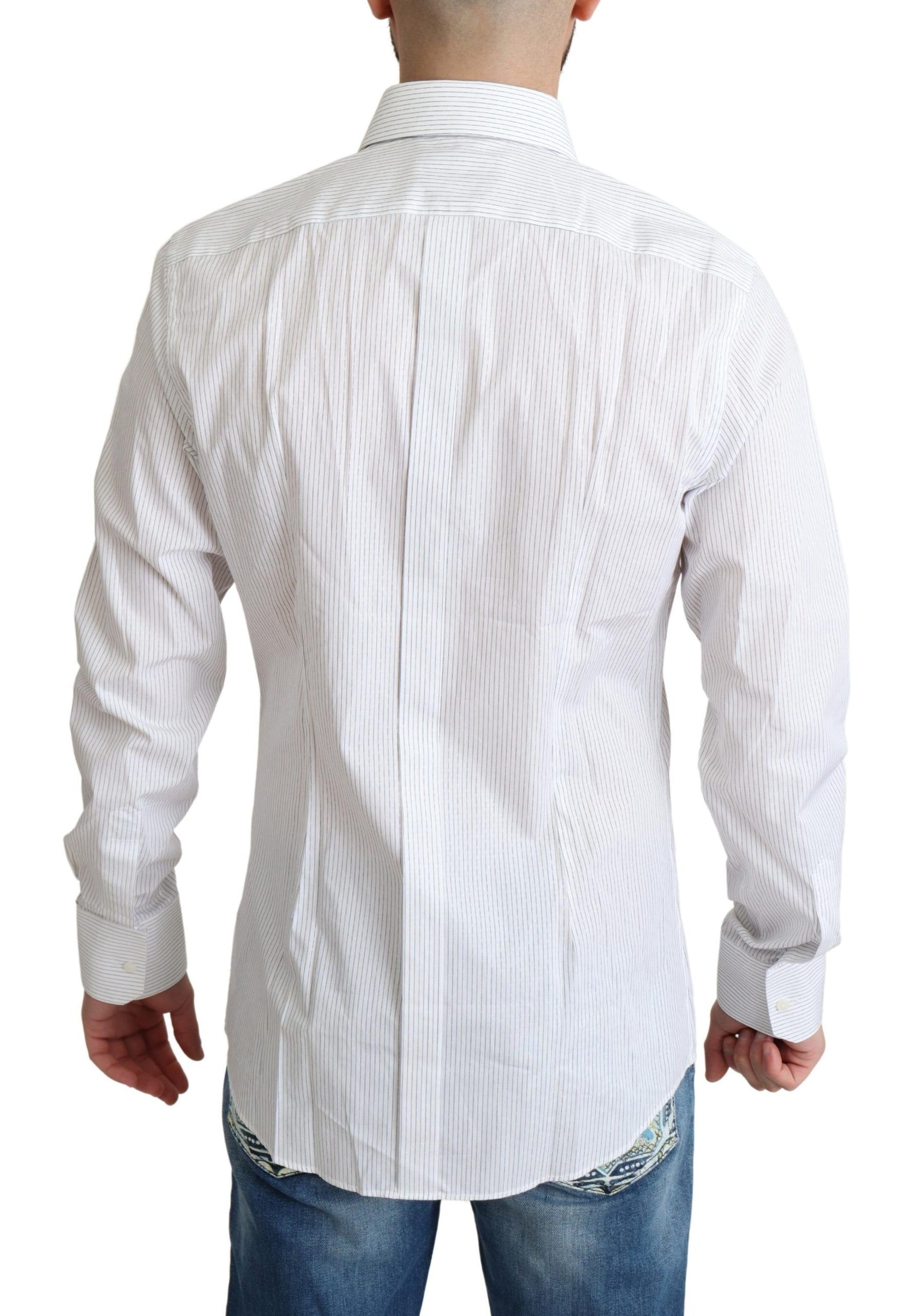 Elegante camicia a righe dorate