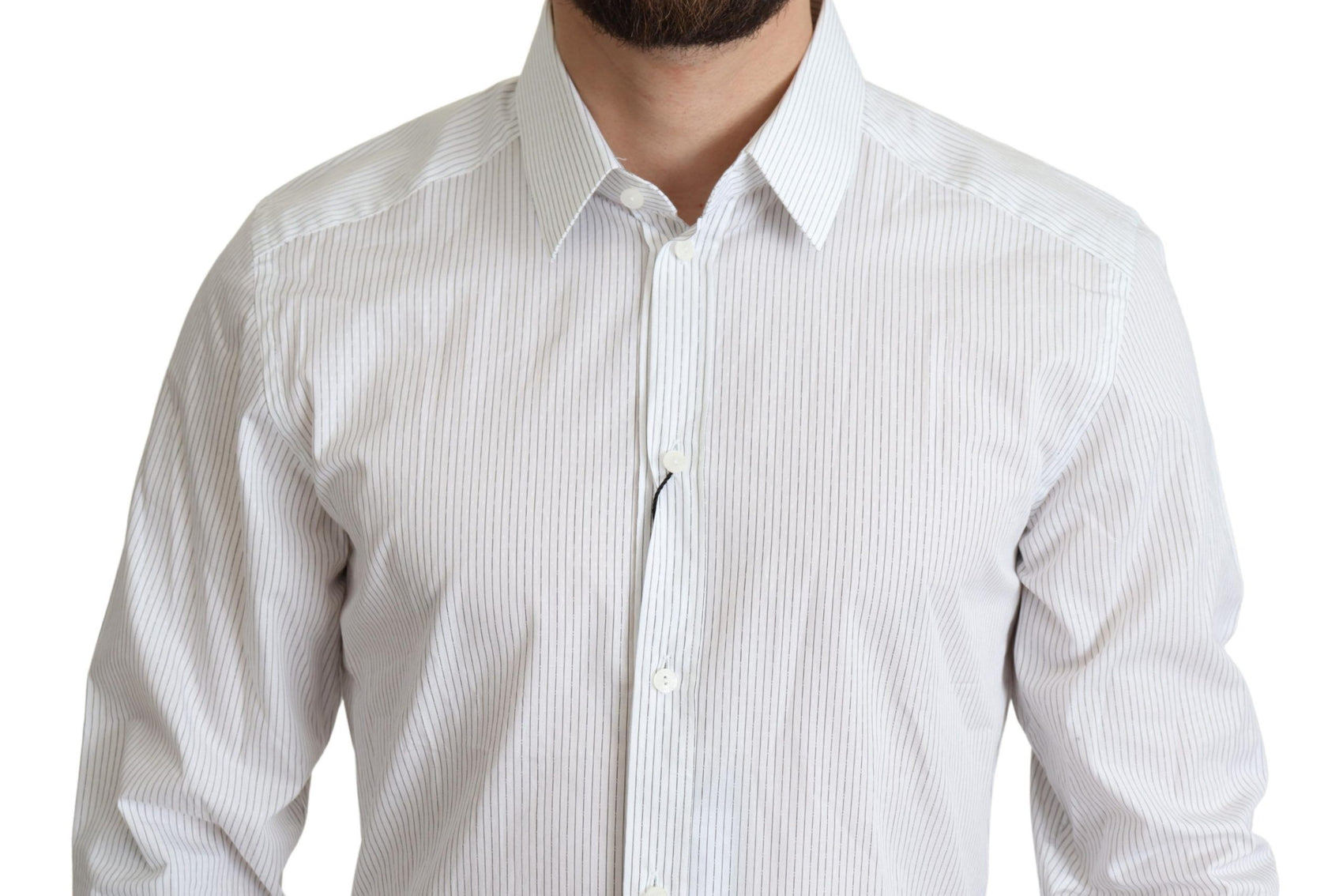 Elegante camicia a righe dorate