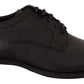 Elegant Black Leather Derby Dress Shoes