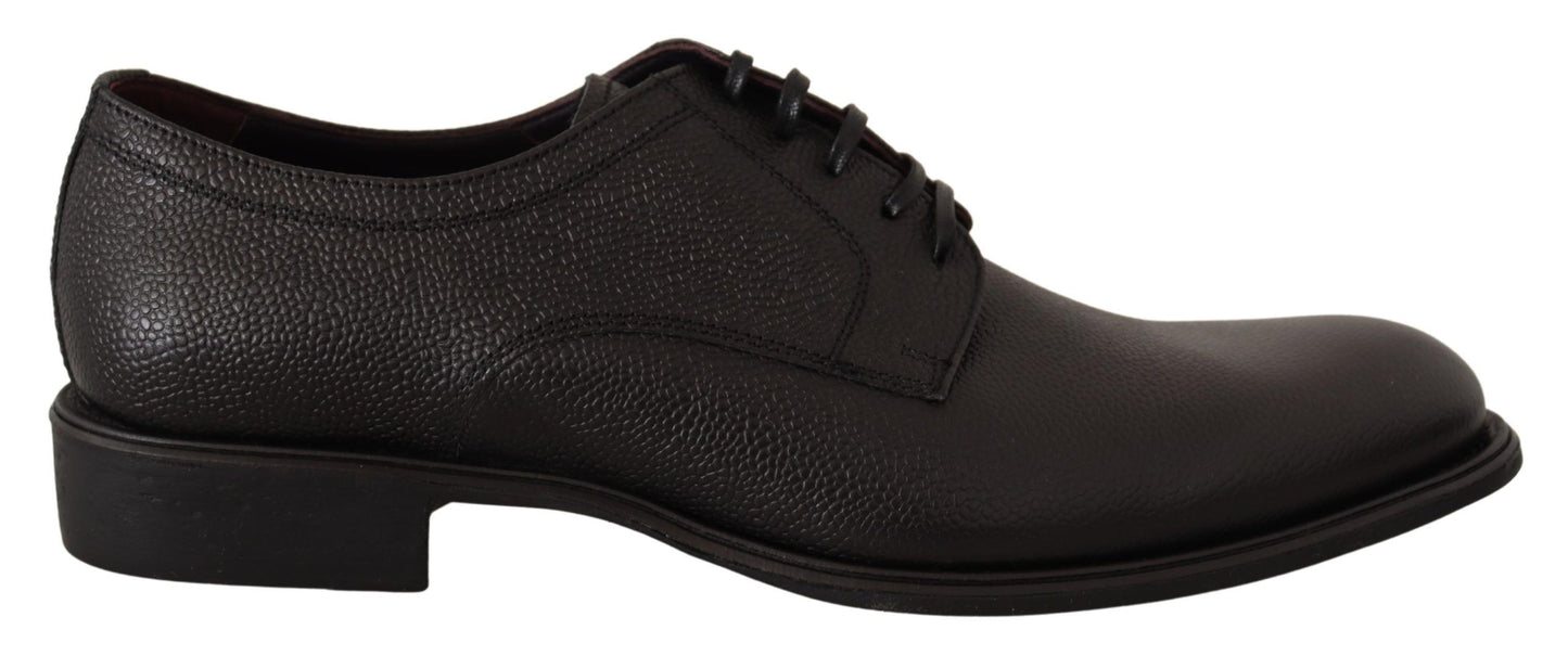 Elegante Derby-Schuhe aus schwarzem Leder