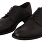 Elegant Black Leather Derby Dress Shoes