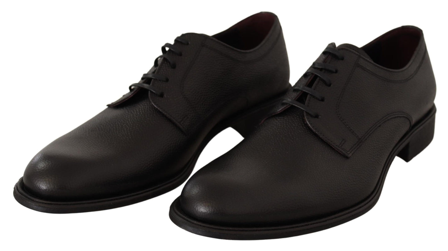 Eleganti scarpe da sera Derby in pelle nera