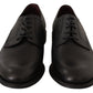 Elegant Black Leather Derby Dress Shoes