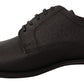 Elegante Derby-Schuhe aus schwarzem Leder