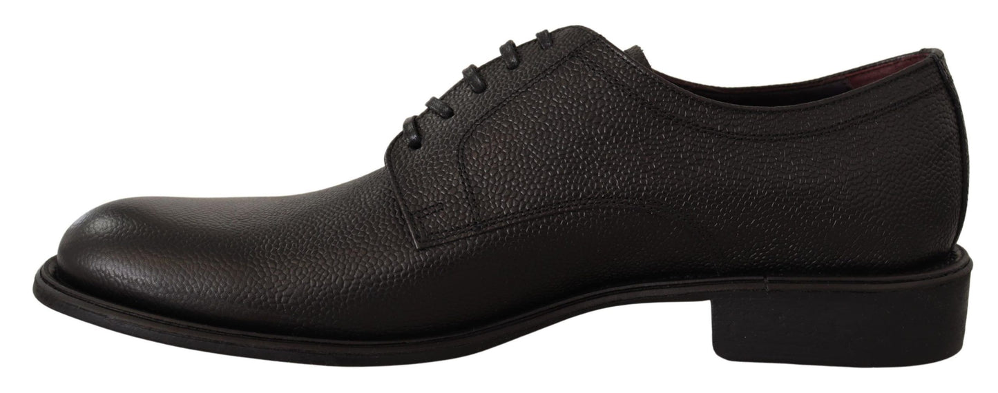 Eleganti scarpe da sera Derby in pelle nera