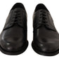 Elegante schwarze Derby-Abendschuhe