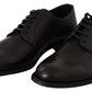 Elegante schwarze Derby-Abendschuhe