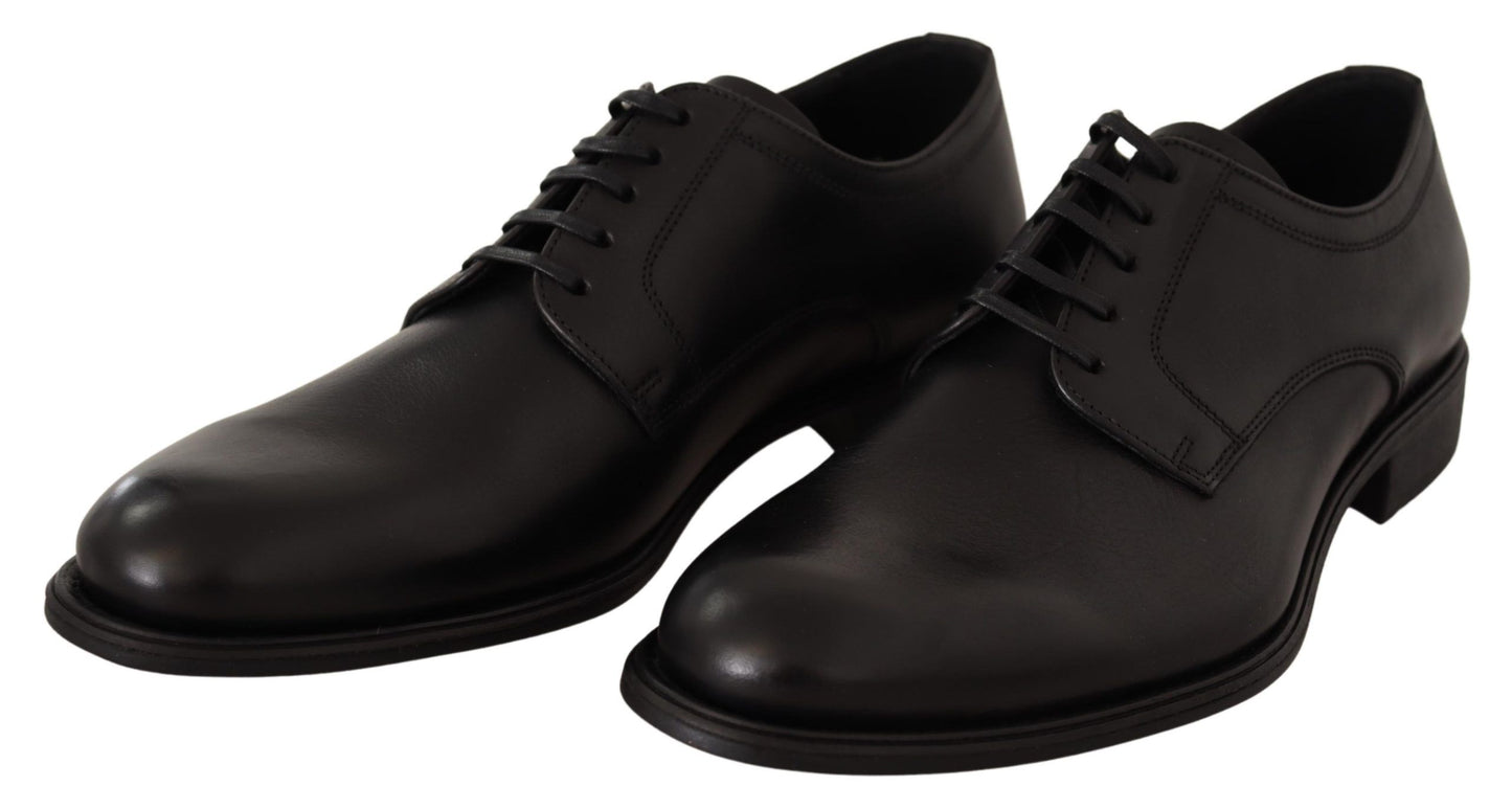 Elegante schwarze Derby-Abendschuhe