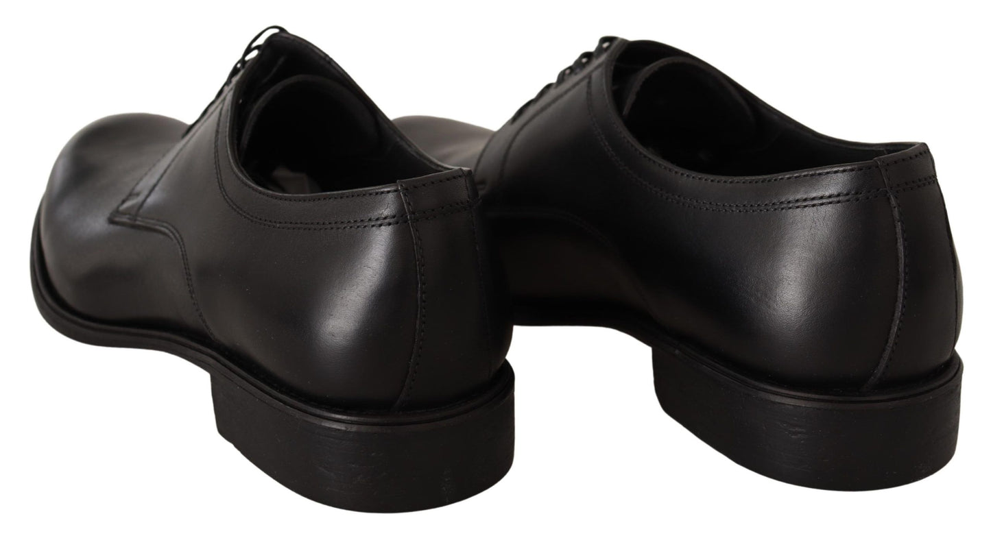 Elegante schwarze Derby-Abendschuhe