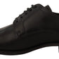 Elegante schwarze Derby-Abendschuhe