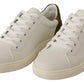 Chic White Leather Sneakers for Men