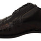 Elegante schwarze Derby Oxford Wingtips