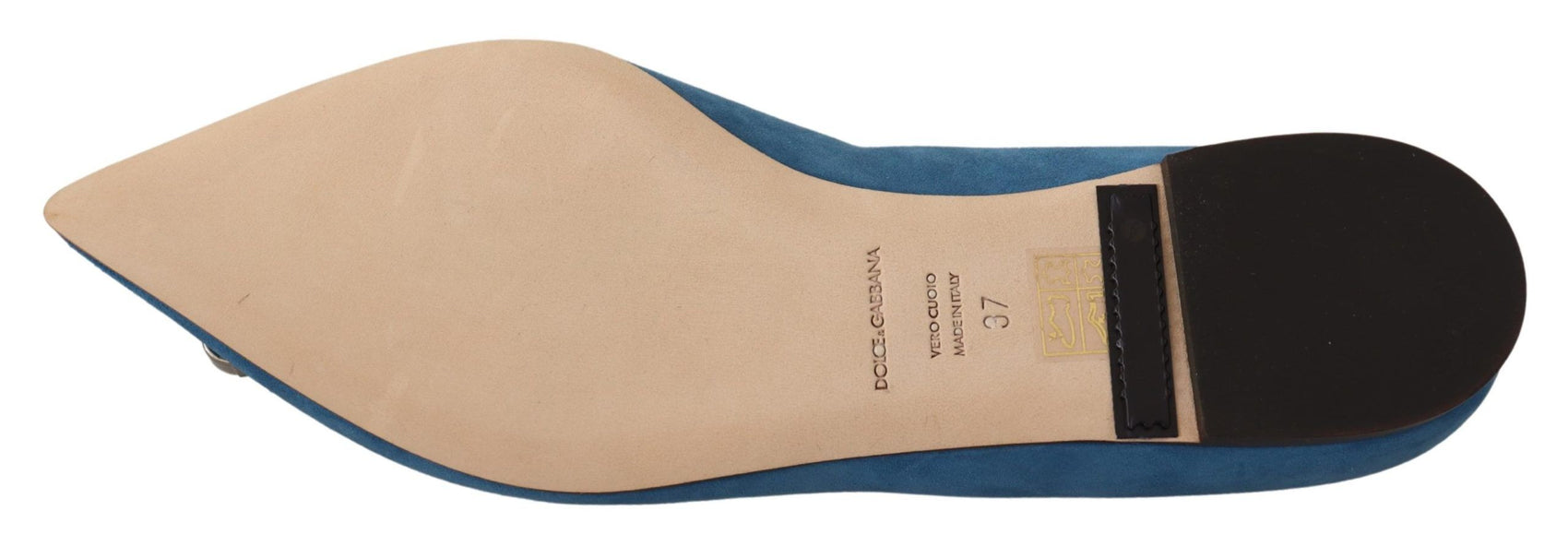 Elegante, kristallverzierte Wildleder-Ballerinas
